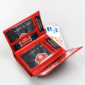   Peterson PTN 247-BO piros női bőr pénztárca 12.5 x 9 x 3.5 cm