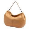 Pierre Cardin 6331 EDF / 5341 EDF barna női bőr kézitáska, válltáska 43 x 29 x 10 cm