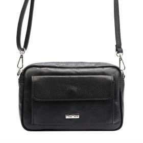   MiaMore DOLLARO fekete női bőr válltáska, oldaltáska 23 x 16 x 9 cm