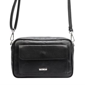   MiaMore DOLLARO fekete női bőr válltáska, oldaltáska 23 x 16 x 9 cm