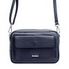 MiaMore 01-041 navy női bőr válltáska, oldaltáska 23 x 16 x 9 cm
