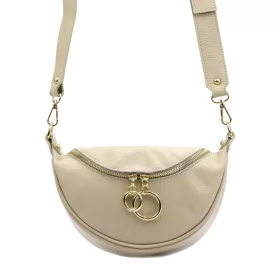   Luka 20-033 krém női bőr válltáska, oldaltáska, crossbody 25 x 16 x 10 cm