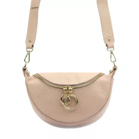   Luka 20-033 púderrózsaszín női bőr válltáska, oldaltáska, crossbody 25 x 16 x 10 cm