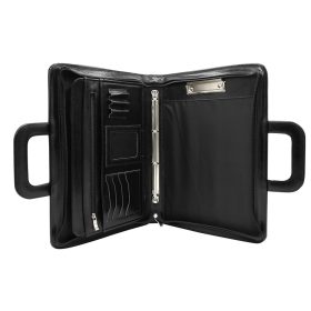   Peterson PTN BWS013 fekete uniszex bőr irattartó mappa 38 x 27 x 5 cm