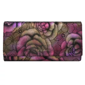   Peterson PTN 42122-MD lila marhabőr női pénztárca 18,5 × 9,5 cm