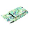 Jessica K-3302 fekete-fehér mintás női rostbőr pénztárca, mobiltelefon tartó 19.5 x 11.5 x 5 cm