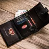 Peterson PTN 333ZA fekete férfi bőr pénztárca 10 x 13 x 2.5 cm