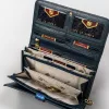 Peterson PTN 421077-ONBF kék női bőr pénztárca 19 x 10.5 x 4 cm