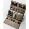Peterson mintás, szürke női bőr pénztárca RFID védelemmel 19×10,5 cm