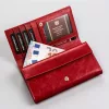 Peterson PTN PL-411 MULTI piros női bőr pénztárca 17.5 x 9.5 x 3 cm