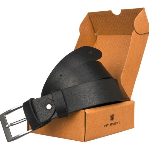 Peterson 042268 PUR fekete férfi rostbőr öv 105 cm