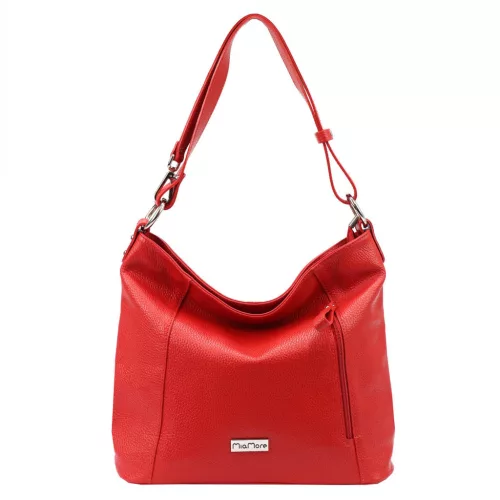 MiaMore 01-045 piros női bőr válltáska 35 x 30 x 13 cm