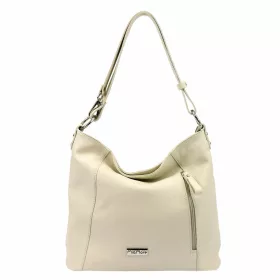 MiaMore 01-045 bézs női bőr válltáska 35 x 30 x 13 cm