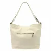 MiaMore 01-045 bézs női bőr válltáska 35 x 30 x 13 cm