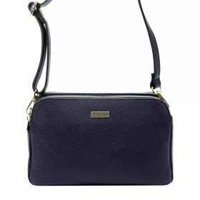   MiaMore 01-046 navy kék női bőr válltáska, oldaltáska 24.5 x 15.5 x 10 cm