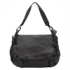 VS 003 fekete női bőr válltáska, oldaltáska 36 x 30 x 17 cm