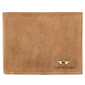   Peterson PTN 304 2-1-5 barna férfi bőr pénztárca 12.5 x 10 x 2.5 cm