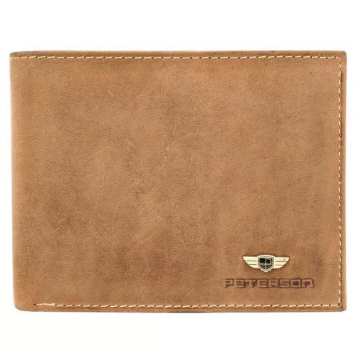 Peterson PTN 304 2-1-5 barna férfi bőr pénztárca 12.5 x 10 x 2.5 cm