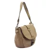 VS 005 taupe női bőr válltáska, oldaltáska 33 x 25 x 12 cm