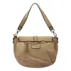 VS 005 taupe női bőr válltáska, oldaltáska 33 x 25 x 12 cm