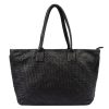 VS 010 fekete női bőr válltáska, shopper 46 x 28 x 15 cm