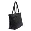 VS 010 fekete női bőr válltáska, shopper 46 x 28 x 15 cm