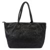 VS 010 fekete női bőr válltáska, shopper 46 x 28 x 15 cm