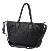 VS 010 fekete női bőr válltáska, shopper 46 x 28 x 15 cm