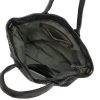 VS 010 fekete női bőr válltáska, shopper 46 x 28 x 15 cm