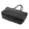 VS 010 fekete női bőr válltáska, shopper 46 x 28 x 15 cm