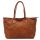 VS 010 barna női bőr válltáska, shopper 46 x 28 x 15 cm