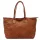 VS 010 barna női bőr válltáska, shopper 46 x 28 x 15 cm