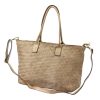 VS 010 bézs női bőr válltáska, shopper táska 46 x 28 x 15 cm 