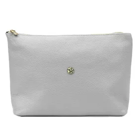   Gregorio COSMETICS-004   szürke női bőr kozmetikai táska 29 x 19 x 10 cm