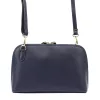 MiaMore 01-043 navy kék női bőr válltáska, oldaltáska 26.5 x 16.5 x 8 cm