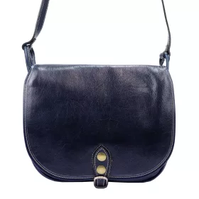   Florence 8863 navy női bőr válltáska, oldaltáska 30 x 26 x 12 cm