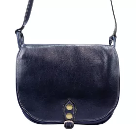   Florence 8863 navy női bőr válltáska, oldaltáska 30 x 26 x 12 cm