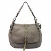 VS 006 taupe női bőr kézitáska, oldaltáska 36 x 30 x 14 cm 