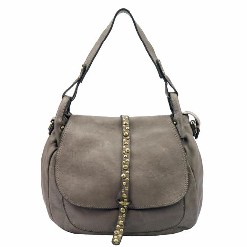 VS 006 taupe női bőr kézitáska, oldaltáska 36 x 30 x 14 cm 