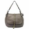 VS 006 taupe női bőr kézitáska, oldaltáska 36 x 30 x 14 cm 