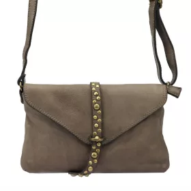   VS 013 taupe női bőr válltáska, oldaltáska 28 x 17 x 6 cm