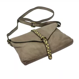   VS 013 taupe női bőr válltáska, oldaltáska 28 x 17 x 6 cm