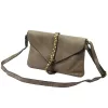 VS 013 taupe női bőr válltáska, oldaltáska 28 x 17 x 6 cm