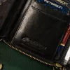 Peterson PTN 340Ł 2-1-1 fekete férfi bőr pénztárca 10 x 12.5 x 2.5 cm