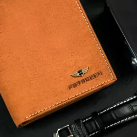   Peterson PTN 333 2-1-5 barna férfi bőr pénztárca 12.5 x 9.5 x 2 cm