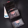 Peterson PTN 317 MOTO3 fekete-piros férfi valódi bőr pénztárca 10 x 12.5 x 2.5 cm