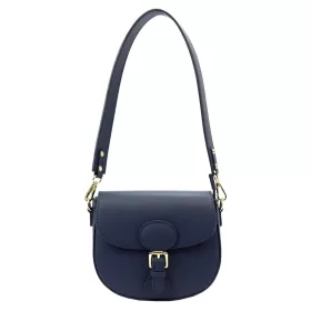   Luka 19-59 navy női bőr válltáska, oldaltáska 21 x 17.5 x 9 cm