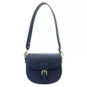   Luka 19-59 navy női bőr válltáska, oldaltáska 21 x 17.5 x 9 cm