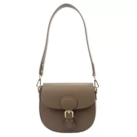   Luka 19-59 taupe női bőr válltáska, oldaltáska 21 x 17.5 x 9 cm