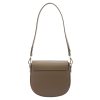 Luka 19-59 taupe női bőr válltáska, oldaltáska 21 x 17.5 x 9 cm